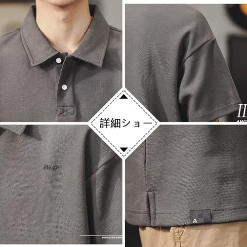 新品⭐️タグ付き ❤️Lサイズ ANEW メンズ ポロシャツ　グレー 新品⭐️タグ付き ❤️Lサイズ ANEW メンズ ポロシャツ グレー