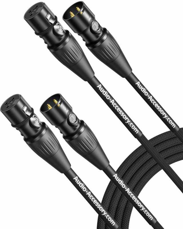 XLR ケーブル【3m/2本セット】マイクケーブル【ノイトリック社製REANコネクタ/亜鉛合金】音質優良【編組/金メッキピン/OFC無酸素銅線】無の通販は