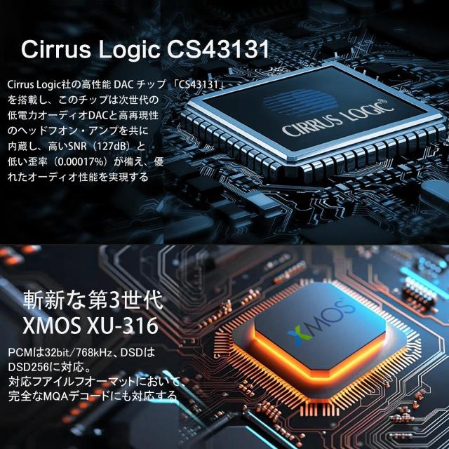 SMSL DS100 MQA MQA-CD DAC CS43131 チップ 6.35mm ＆ 4.4mm ヘッドフォンアンプ USB オーディオデコーダー PCM サポート 32bit/768kHz US
