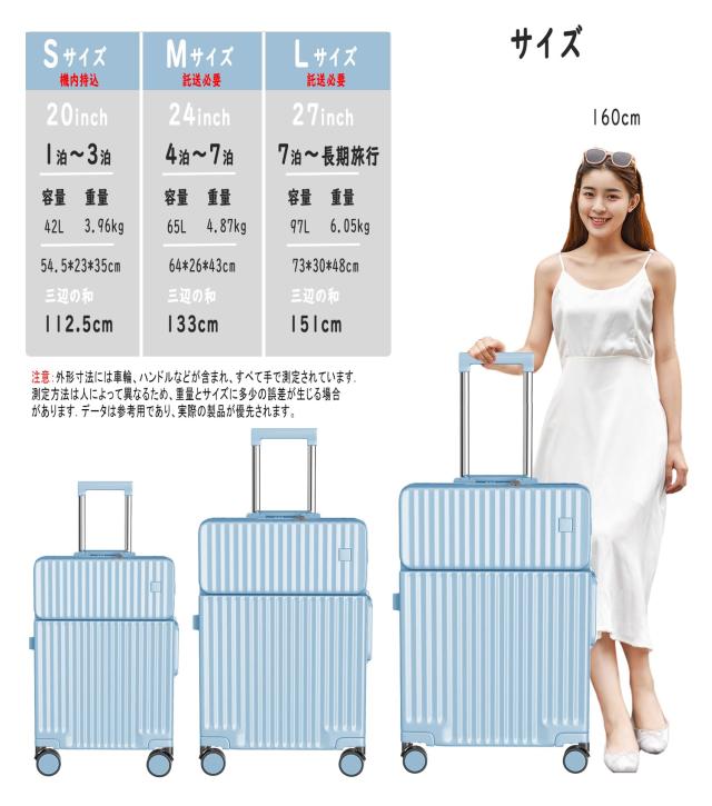 Ashard] スーツケース 多機能 機内持ち込み ピュアPC材質 TSAロック