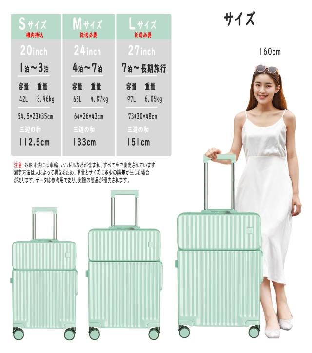 Ashard] スーツケース 多機能 機内持ち込み ピュアPC材質 TSAロック