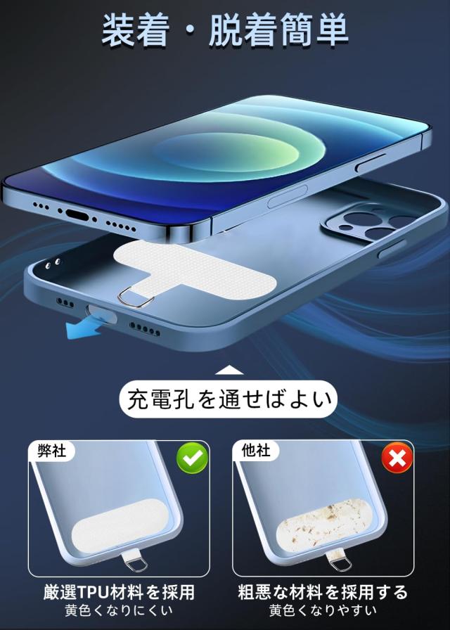 ZXZone] ストラップホルダー スマホ ストラップホール ファブリック