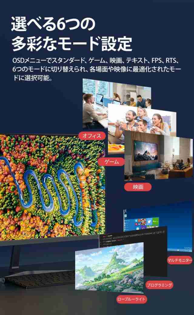 Gatsu ゲーミングモニター 白 23.8インチ 1ms 180Hz 165Hz 144Hz