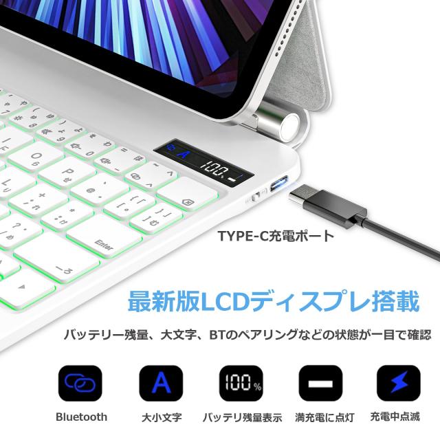 QERDAOYI マジックキーボード iPad第10世代10.9インチ専用キーボード