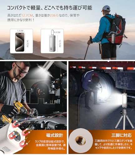 Qifeiyax LEDランタン 充電式 超高輝度 1000ルーメン 電球色・昼