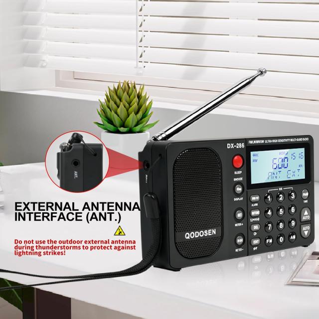 QODOSEN DX-286ラジオ小型,超高性能FM/LW/AM/短波 ステレオ家用？外