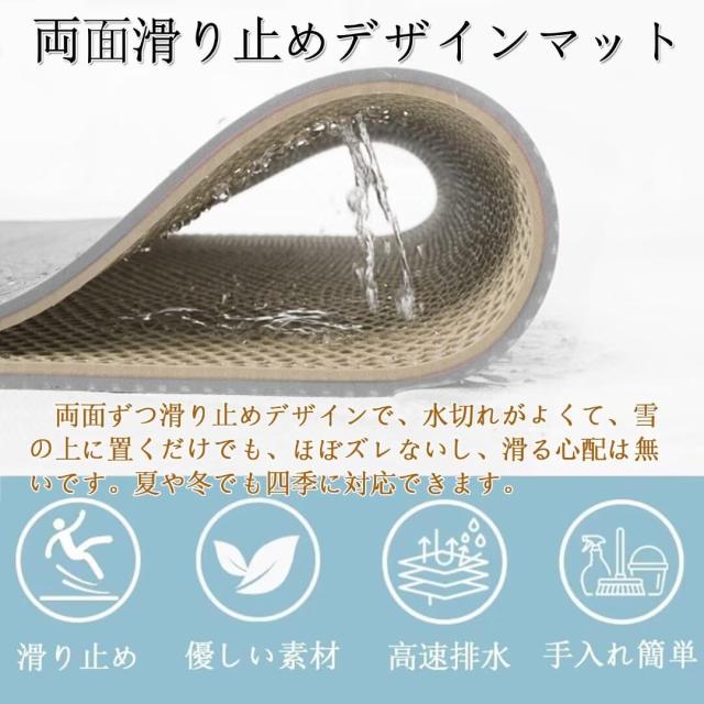 MEMETARO 滑り止めマット 屋外 ゴムマット 歩行滑り止めマット 透水マット 穴あき 1枚に2つ色付き 厚さ5mm 自由DIY 業務用 家庭用 保育園_2