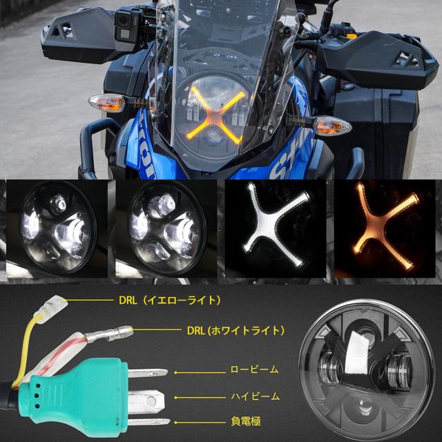 Motikvans Vストローム250用 LED ヘッドライト+風防+ 拡張ラックキット