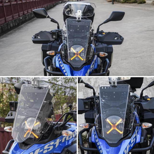 Motikvans Vストローム250用 LED ヘッドライト+風防+ 拡張ラックキット