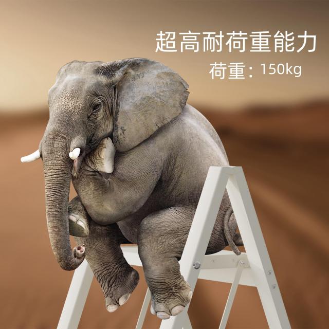 TranquilClimb 四？ ？制 白 アルミ 踏み台 脚立 軽量 踏み台 折畳み 耐荷重150KG トレー付き 洗車 室内 引っ越し 大掃除家庭やオフィスに_4