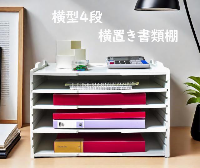 ikeem A3用紙整理棚 オープン 書類棚 a3書類ラック a3デスクトレー 書類トレー おしゃれ 卓上 書類ケース 書類整理棚 カタログ収納 文書の通販は