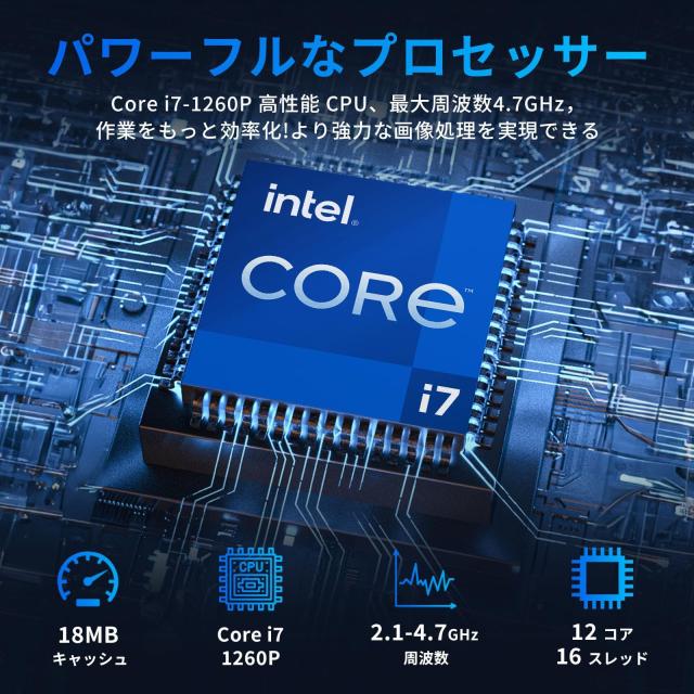 ミニPC第11世代 Core i7-11390H プロセッサー 4コア/8スレッド 最大5.0GHz/16G DDR4メモリ＆NVME SSD拡張可能USB3.2*4/HDMI＆DP 4K映像出の通販は