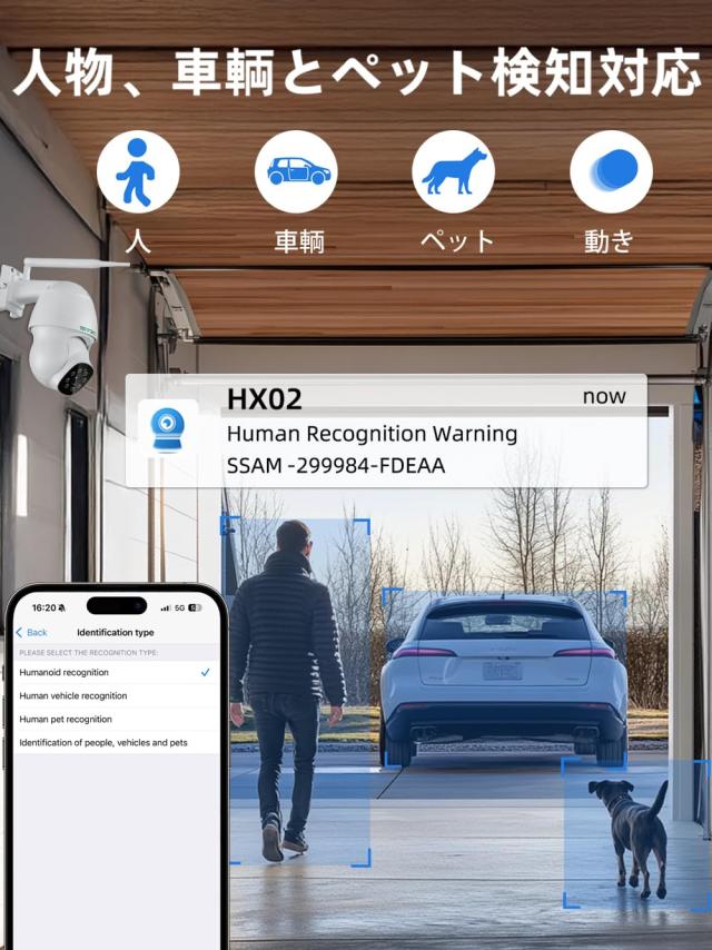 SV3C 防犯カメラ 屋外 ワイヤレス 800万画素 2.4/5G対応 無線