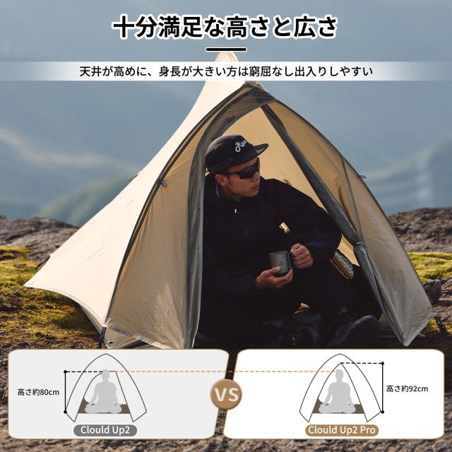 Naturehike公式ショップ テント 2人用 軽量 ソロキャンプ 登山 自立式