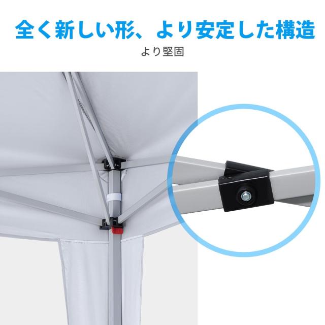 Quictent ワンタッチ タープテント3座標軸調節する UVはね除ける 耐水 スチール写真 難民キャンプ アウトドア 耐水 天幕 難民キャンプ装具 ワンタッチ天幕