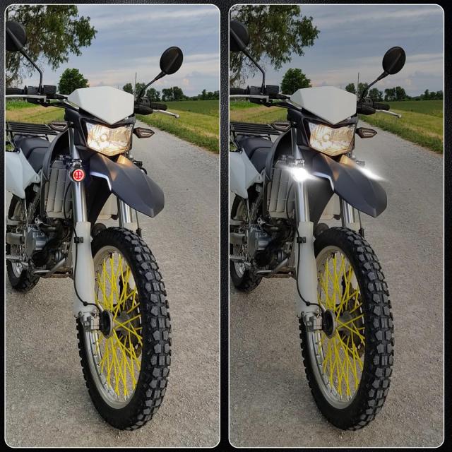 Ygmylandbb バイク用 LEDフォグランプ イカリング バイク ヘッドライト