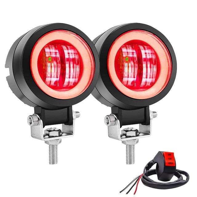 Ygmylandbb バイク用 LEDフォグランプ イカリング バイク ヘッドライト