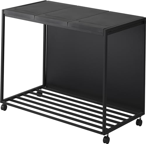 山崎実業(Yamazaki) 蓋付き 目隠し 分別 ダストワゴン 45L 3分別