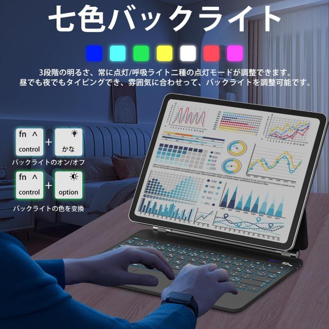 マジックキーボード SUKEBON 2025 iPad Pro（M4/M5）13インチ用キーボード 電量表示 トラックパッド付き 日本技適認証取得 日本語配列 磁_4