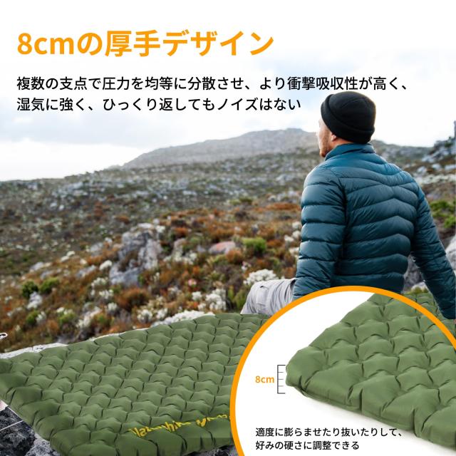 Naturehike 公式 超高R値 エアーマット R4.6超軽量 約500g SGS認証