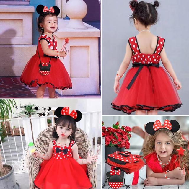 BIQIQI] ミニープリンセスドレス子供 コスプレ子供 ミニーコスチューム  