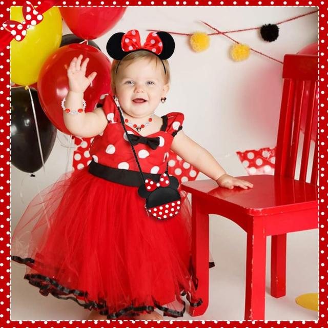 BIQIQI] ミニープリンセスドレス子供 コスプレ子供 ミニーコスチューム  