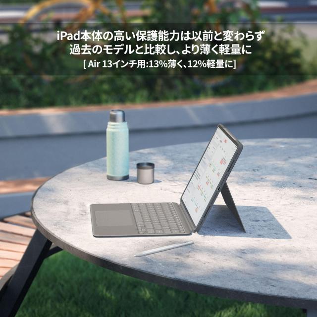 ロジクール Combo Touch iPad Air 13インチ M3 ＆ M2 iK1277GRA キーボード付き ケース 軽量 日本語配列 キーボード 第4世代 第5世代 スマ_2