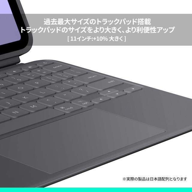 ロジクール Combo Touch iPad Pro 11インチ M4 iK1177GRA キーボード付き ケース 軽量 日本語配列 キーボード スマートコネクタ グラファ