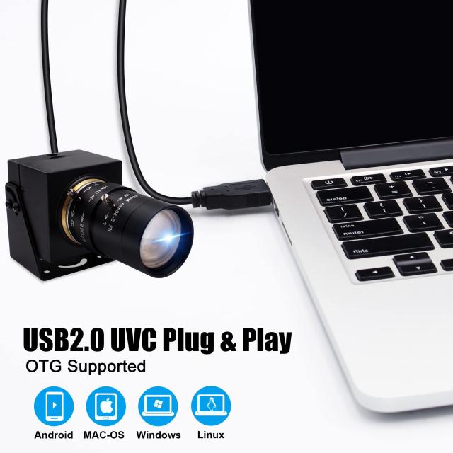 SVPRO 1080P USB のカメラ 5-50mm の手動ズームレンズ、100fps/60fps/30fps 完全な HD のウェブ画像、Windows/Mac/Linux/Android のマシ_3