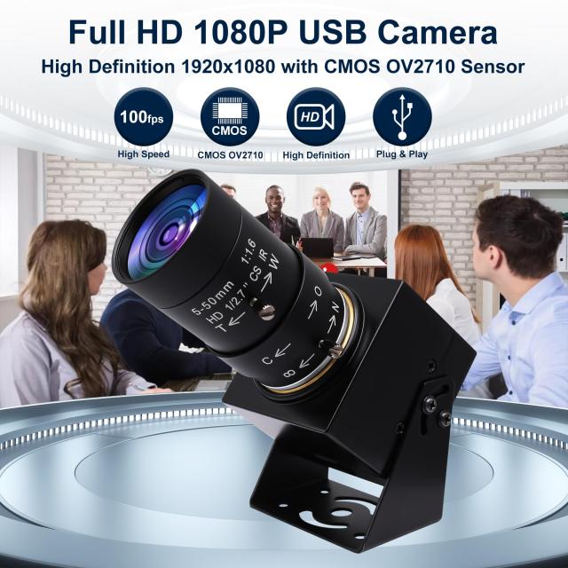 SVPRO 1080P USB のカメラ 5-50mm の手動ズームレンズ、100fps/60fps/30fps 完全な HD のウェブ画像、Windows/Mac/Linux/Android のマシ_5