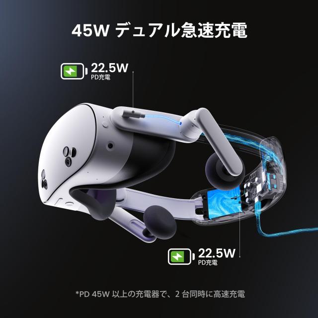 KIWI design K4 Duo All-in-One オーディオ バッテリー ヘッドストラップ Meta Quest 3S/3に対応 バッテリー ストラップ バランス音質 デ_3
