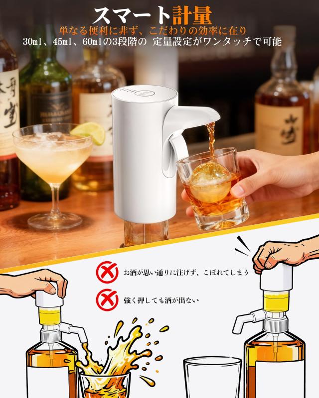 Redsack ウイスキー ポンプ電気の 計量 ，アルコール定量