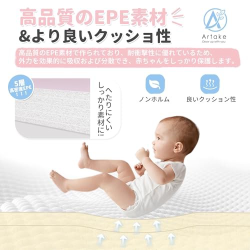 プレイマット-Artake プレイマット 赤ちゃん 収納しやすい