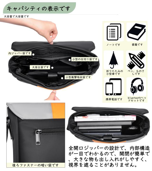 FSDWG ショルダーバッグ ワンショルダー メッセンジャーバッグ 斜め掛け 肩がけバッグ 防水 2way 通勤 通学 旅行 アウトドア