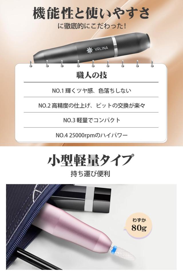 ネイリスト推薦】 ネイルマシン ジェルネイル オフ 13点セット 電動