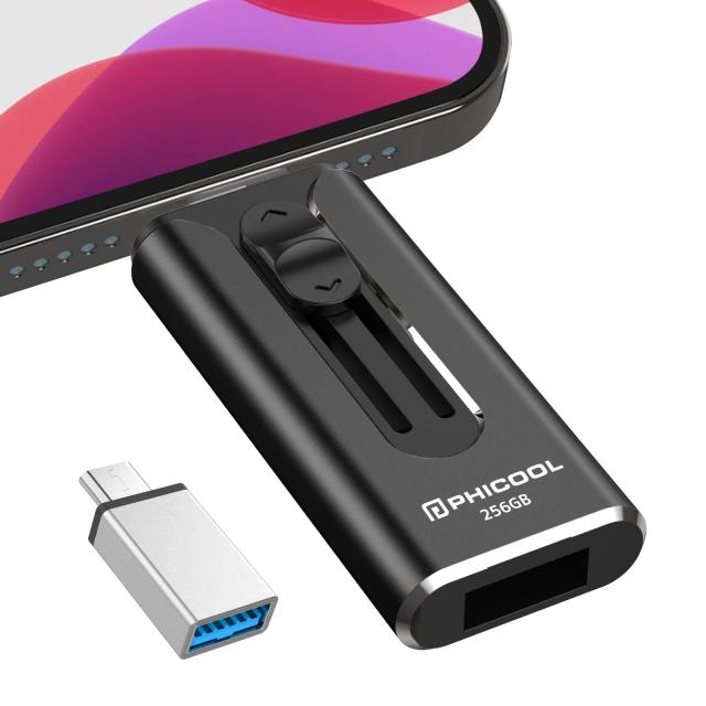 専用アプリ不要 データ移行簡単】4in1 iPhone対応 USBメモリ