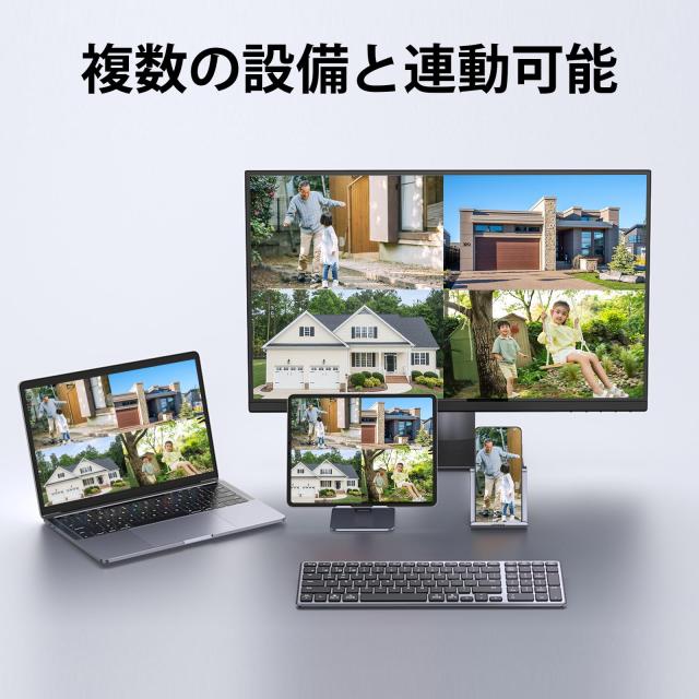 【500万画素・双方向の音声・360° 追尾機能搭載 】防犯カメラ ワイヤレスHiseeu 一体型NVR 1920P 500万画素 4台セット 1TBHDD内蔵 10チ_6