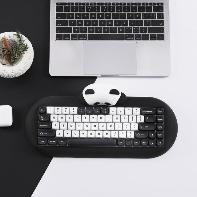 YUNZII C68 ワイヤレスメカニカルキーボード かわいいパンダ 65％ 無線 ホットスワップ シリコーン 人間工学 ゲーミングキーボード三つモ_7