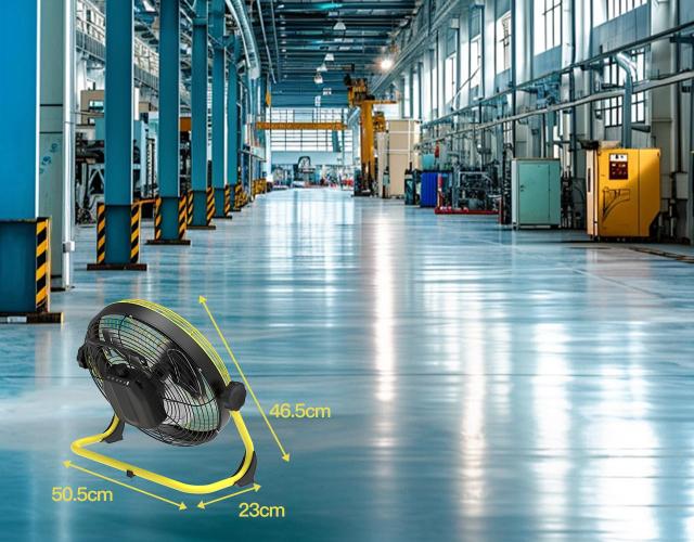 【2024新機型 金属素材が強い】Geek Aire 工場扇 業務用扇風機 大型扇風機 充電式扇風機 災害対策 41cm 12000mAh 最大24時間連続使用 バ_7