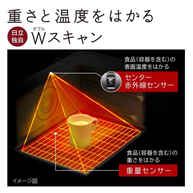 スチームオーブンレンジ 30L フロストホワイト 過熱水蒸気オーブンレンジ ヘルシーシェフ 日立 MRO-W1C-W_8