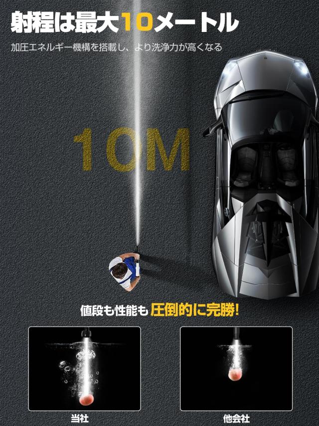 バッテリー2個付❤️高圧洗浄機 20000mAブラシレスモーター