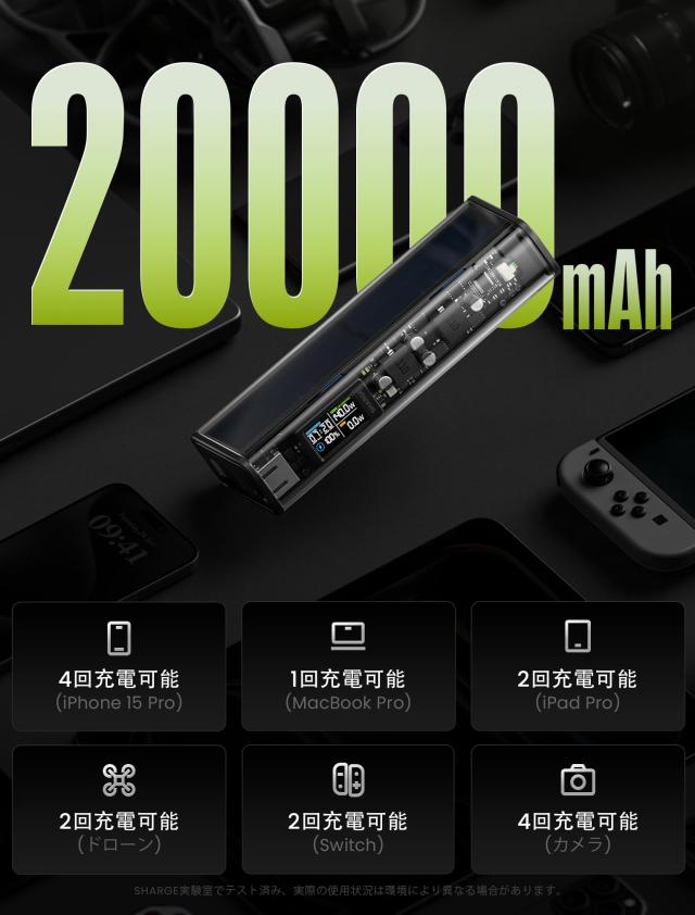 SHARGE SHARGEEK モバイルバッテリー 20000mAh 140w SHARGE SHARGEEK モバイルバッテリー 20000mAh 140w SHARGEEK 140