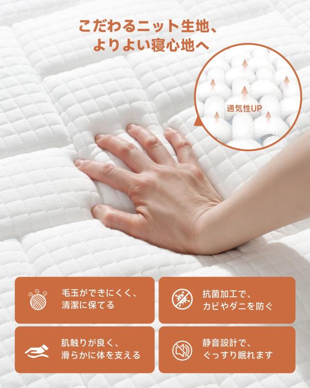 【新品】ダブルサイズマットレス極厚２０cm　分散高密度ポケットコイル　Z-HOM 楽天市場】Z-HOM マットレス ダブル 極厚20cm 高反発 マットレス