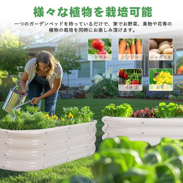 レイズドベッド 家庭菜園 亜鉛メッキ 幅120×奥行60×高さ28cm ガーデン