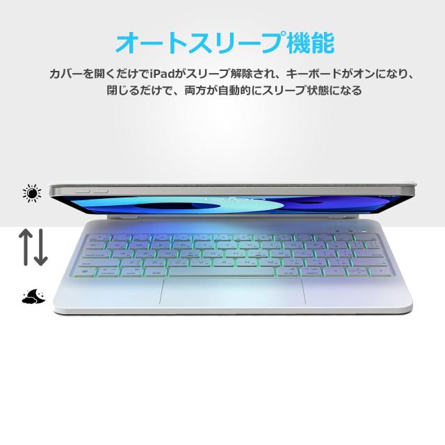 QERDAOY マジックキーボード iPad第10世代キーボード（A2696/A2757/A2777/A3162）iPadキーボードケース 日本語配列 トラックパッド スマ_6