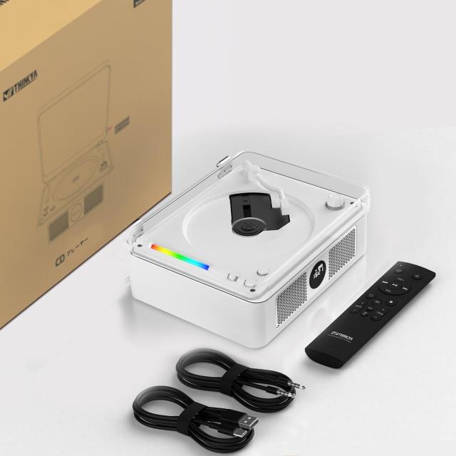 THINKYA CDプレーヤー ポータブルCDプレイヤー Bluetooth受信/送信