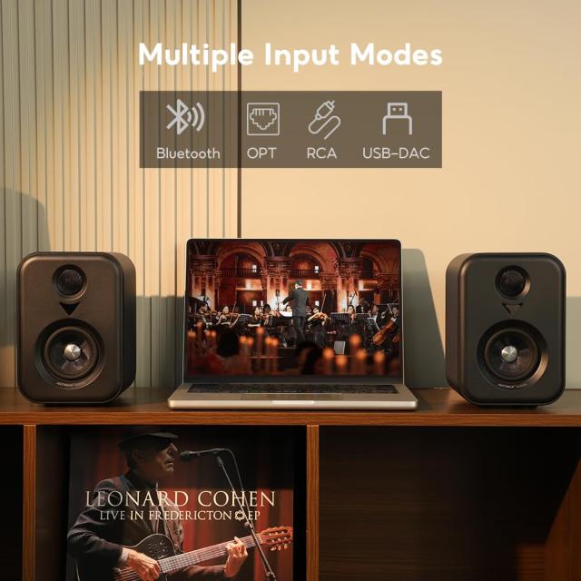 AIYIMA S400 【更新モデル 】100Wブックシェルフアクティブスピーカー デュアルモード3インチBluetooth HiFiホームサブウーファー音楽シ_5