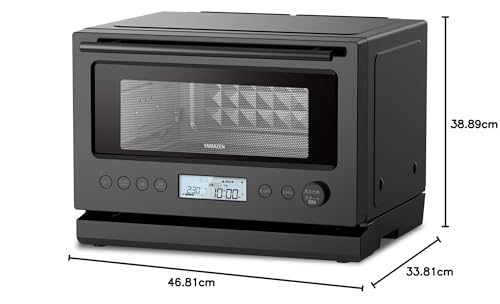 山善] 加熱水蒸気 オーブンレンジ スチーム調理 22L フラットテーブル