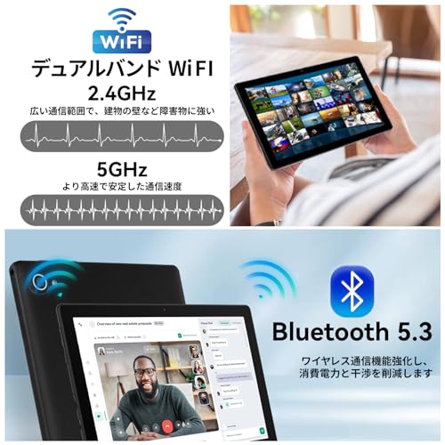 HotLight 2024 Android 14 タブレット 10インチ wi-fi 6モデル