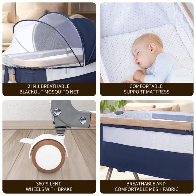 【2025最新モデル】ベビーベッド 添い寝可 折りたたみ可 ゆりかご 楽天市場】【1000円OFFクーポンあり！】Nijakise 2025最新作